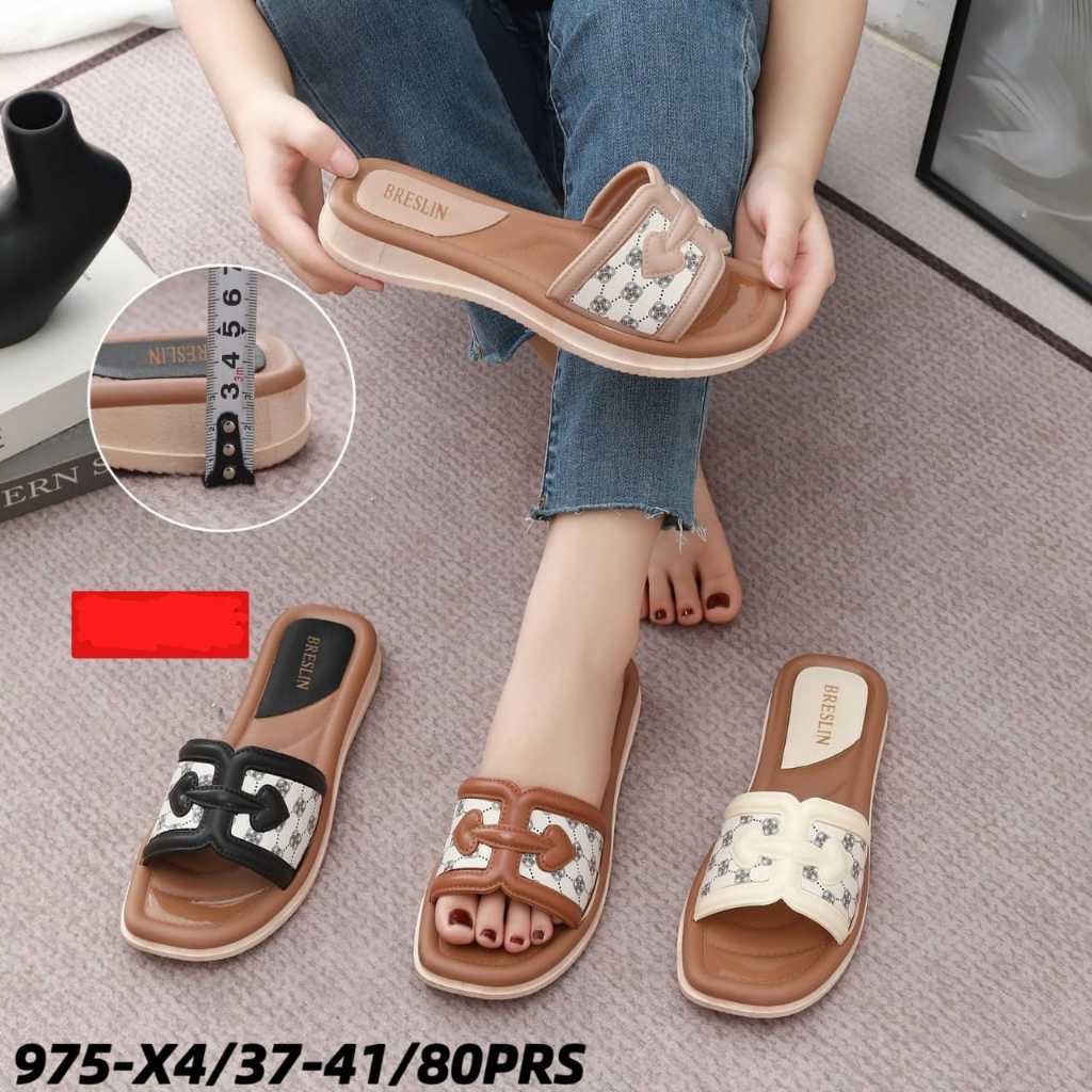 975-X4 / REAL PIC Sandal Selop Karet Jelly Eva Wanita Fashion Trendy Terbaru Kekinian Batik / Uk 37-