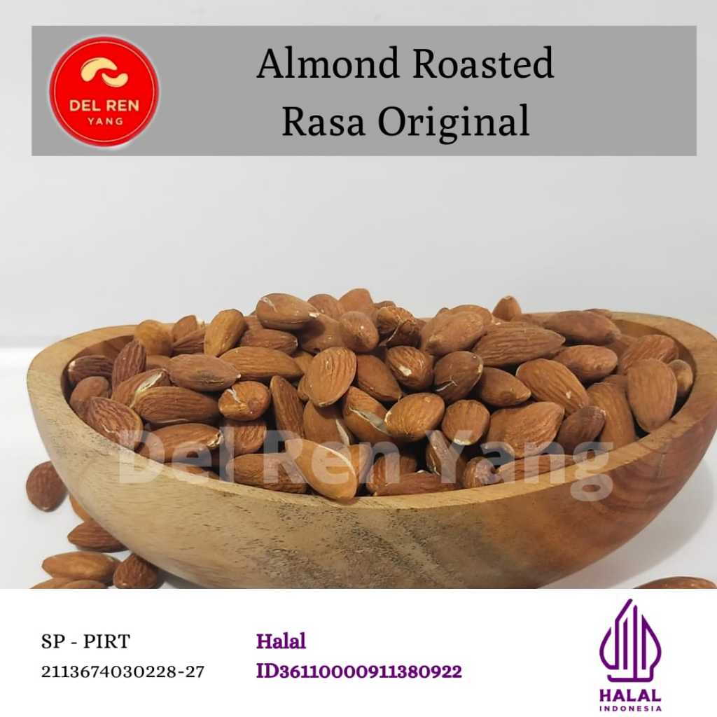 

Kacang Almond Panggang Premium (Original, Asin) - Ballan 10kg