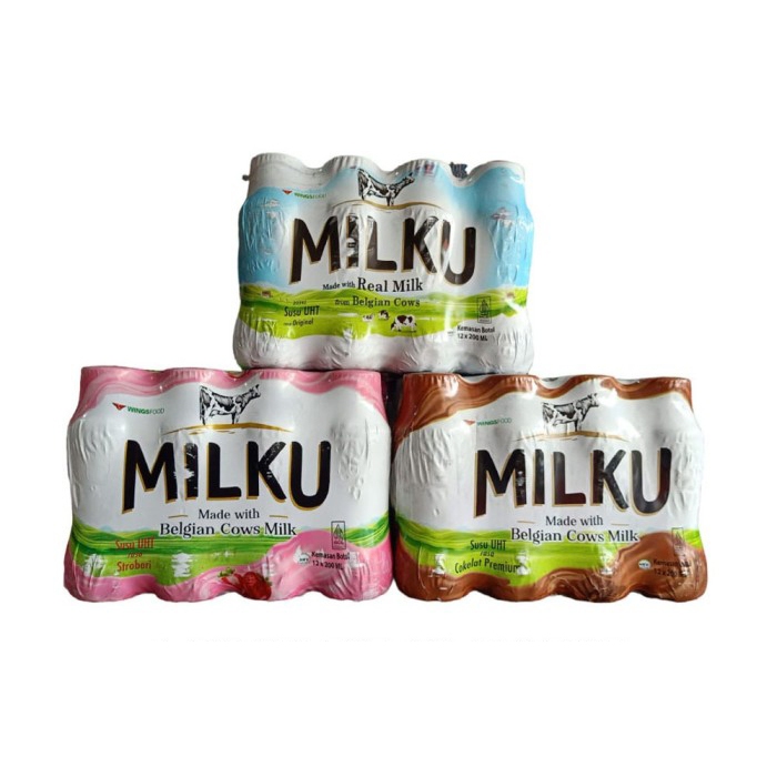 

x1 Pack/12 botol pet MILKU Coklat Stroberi Vanilla 200mL 200 ml [SPX GOJEK GRAB SAMEDAY]