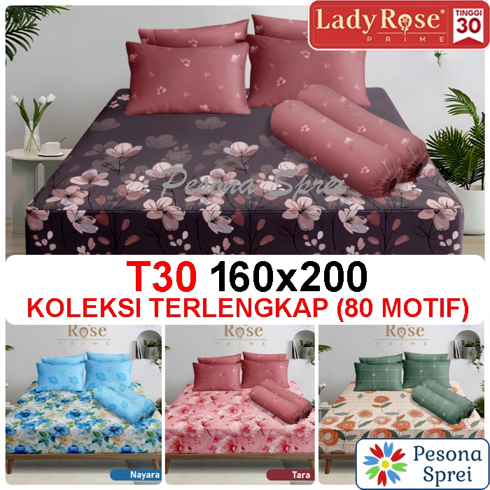 SPREI LADY ROSE 160x200 / SPREI LADY ROSE QUEEN / SPRAI LADYROSE 160x200