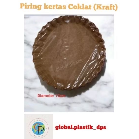 Piring Kertas coklat (Kraft)
