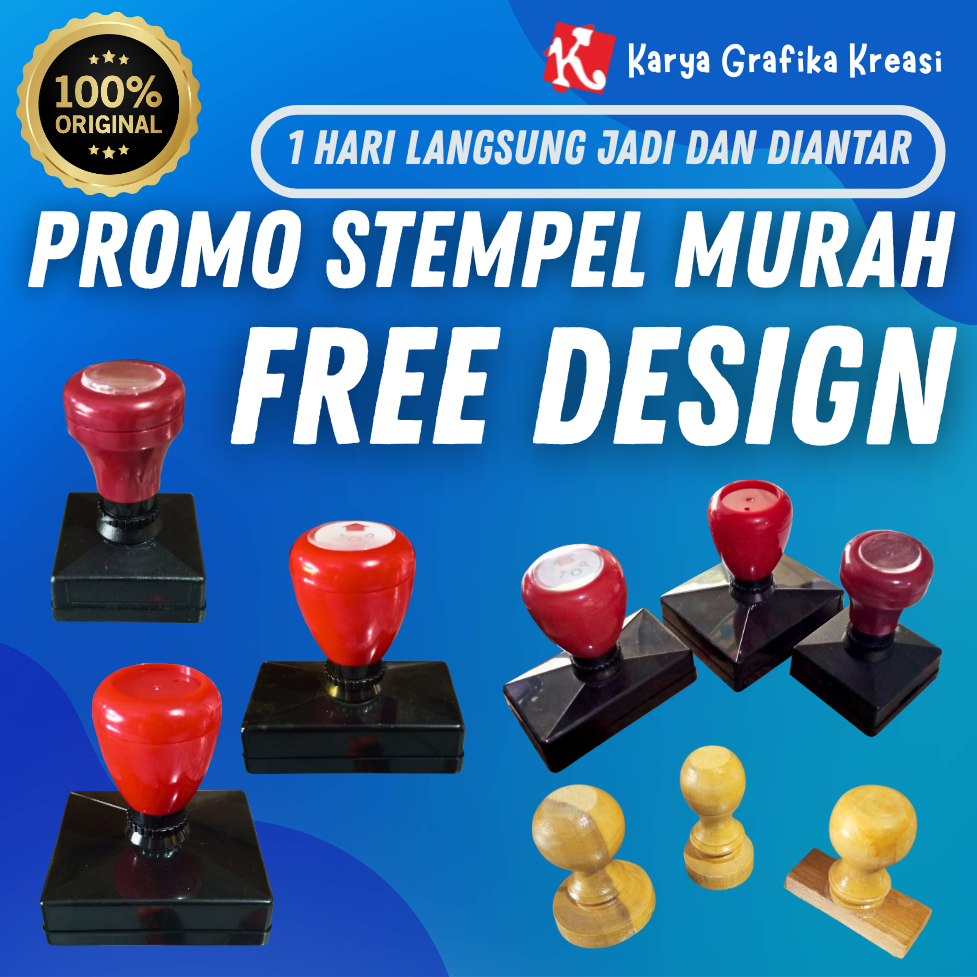 

Stempel Super Besar 55×67mm (5,5×6,7cm) Custom for Toko & Perusahaan