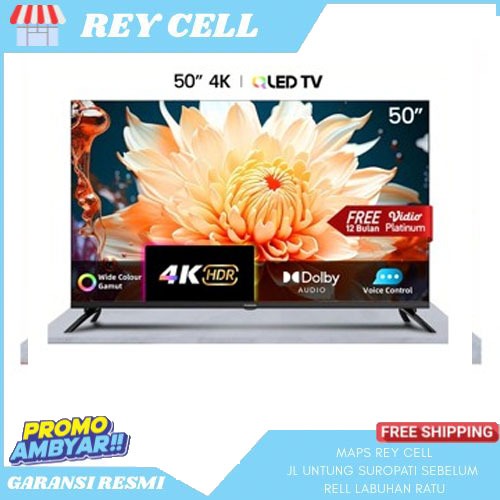 Changhong QLED TV 4K 50inch  (50QCN1) Google Smart TV Digital TV GARANSI RESMI