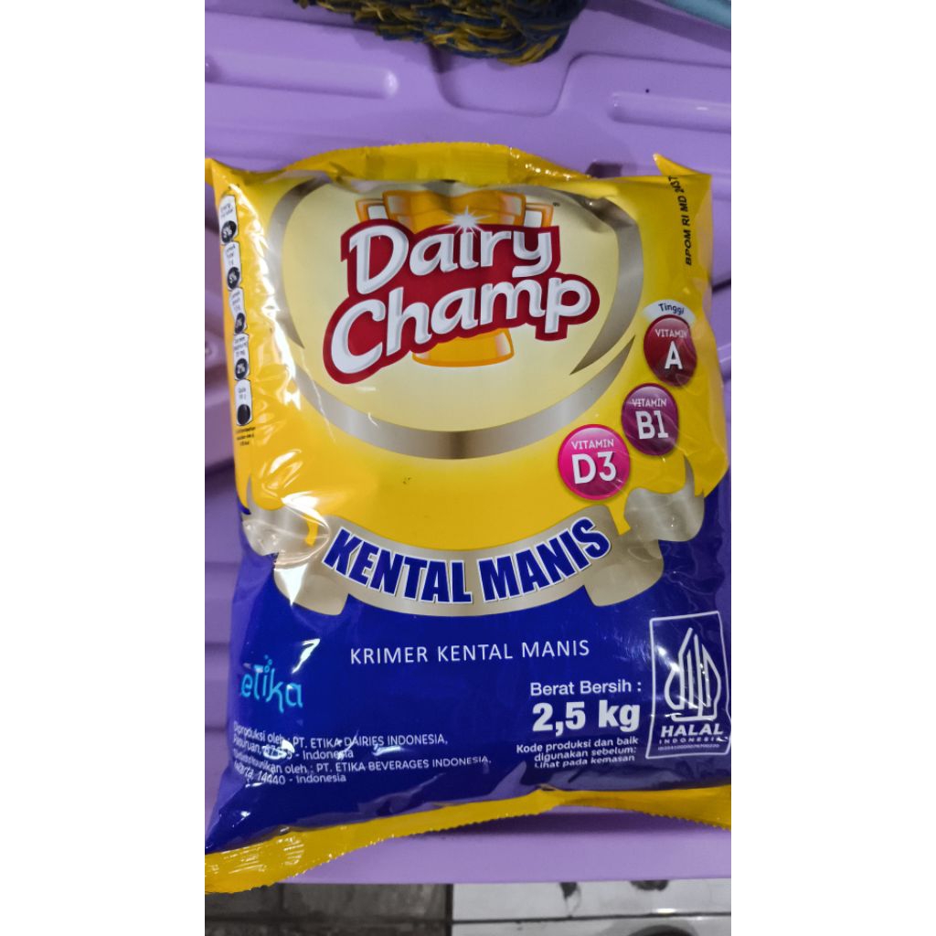 

(2500 Gram) Susu dairy Champ bantal kemasan 2,5kg