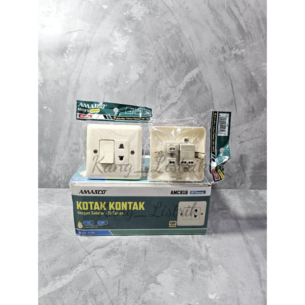 Stop Kontak + Saklar IB / Engkel Stop IB AMASCO / Engkel Stop IB PIOLINE