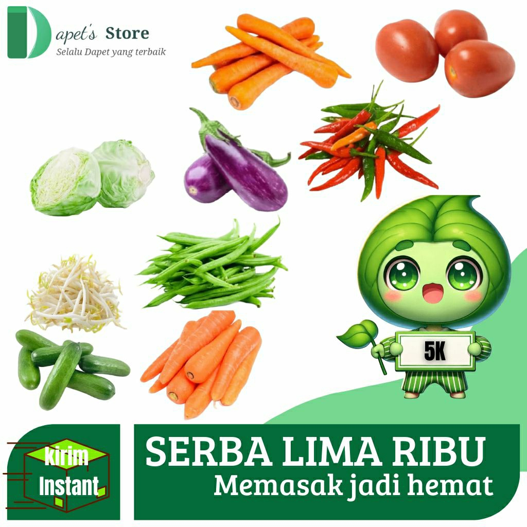 

Paket Hemat Sayuran 5 Ribuan Sayuran Segar - Dapet'S Store