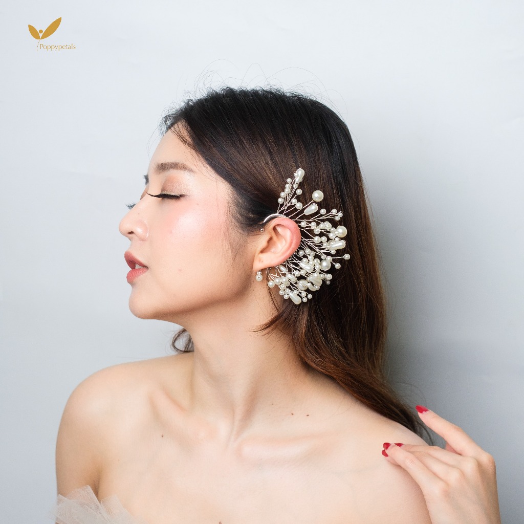 Poppypetals Calistra Headpiece Earcuff - Tusuk Konde Sirkam Haircomb Wanita Premium Import Korea
