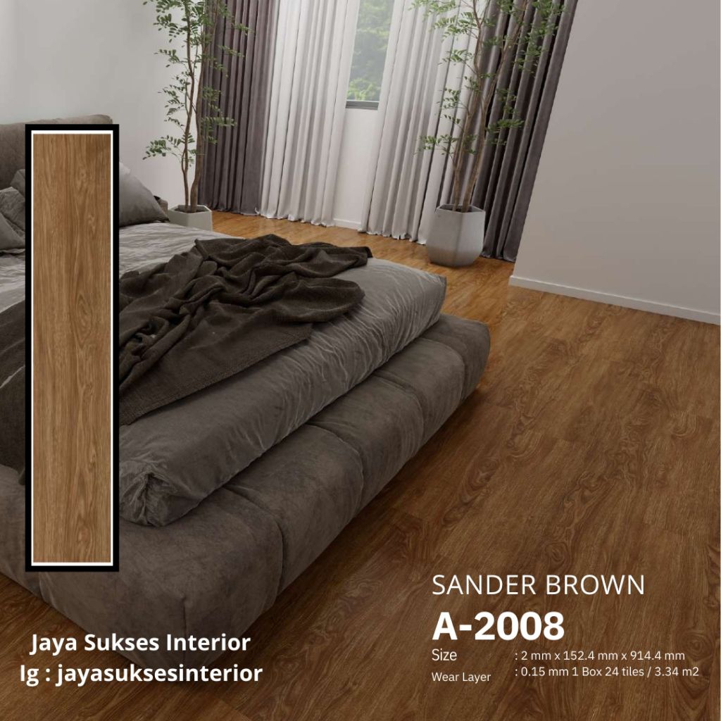 Lantai vinyl akira motif kayu A.2008 per box