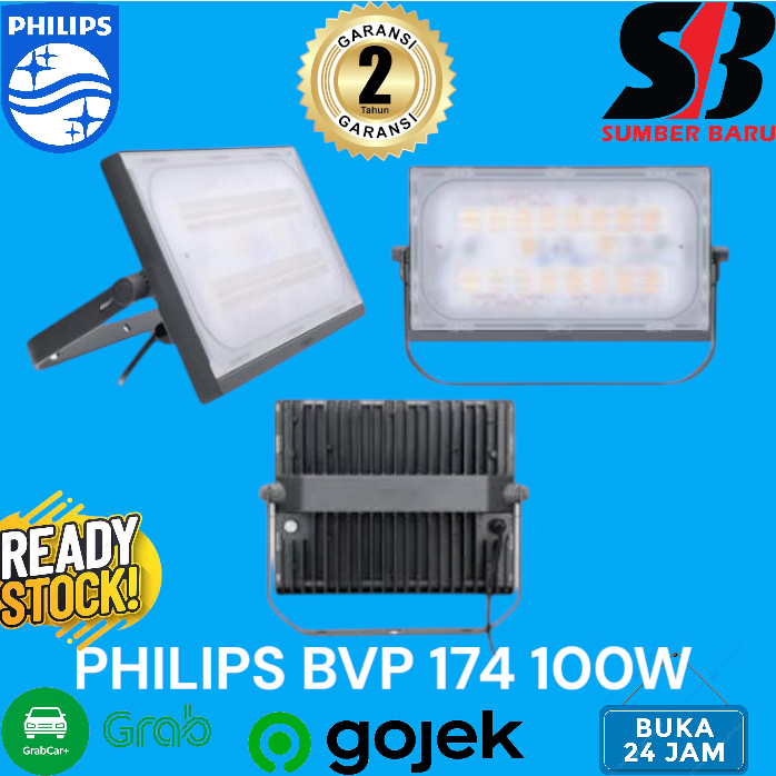 PHILIPS BVP 174 100W PUTIH - LAMPU SOROT PHILIPS BVP174 5700K 100 WATT