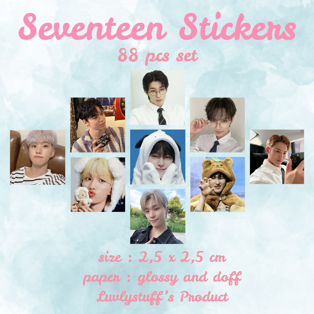 

[Luvlystuff] 88 pcs SEVENTEEN STICKERS KPOP FREEBIES || DECO STIKER SEVENTEEN CUTE MAILA