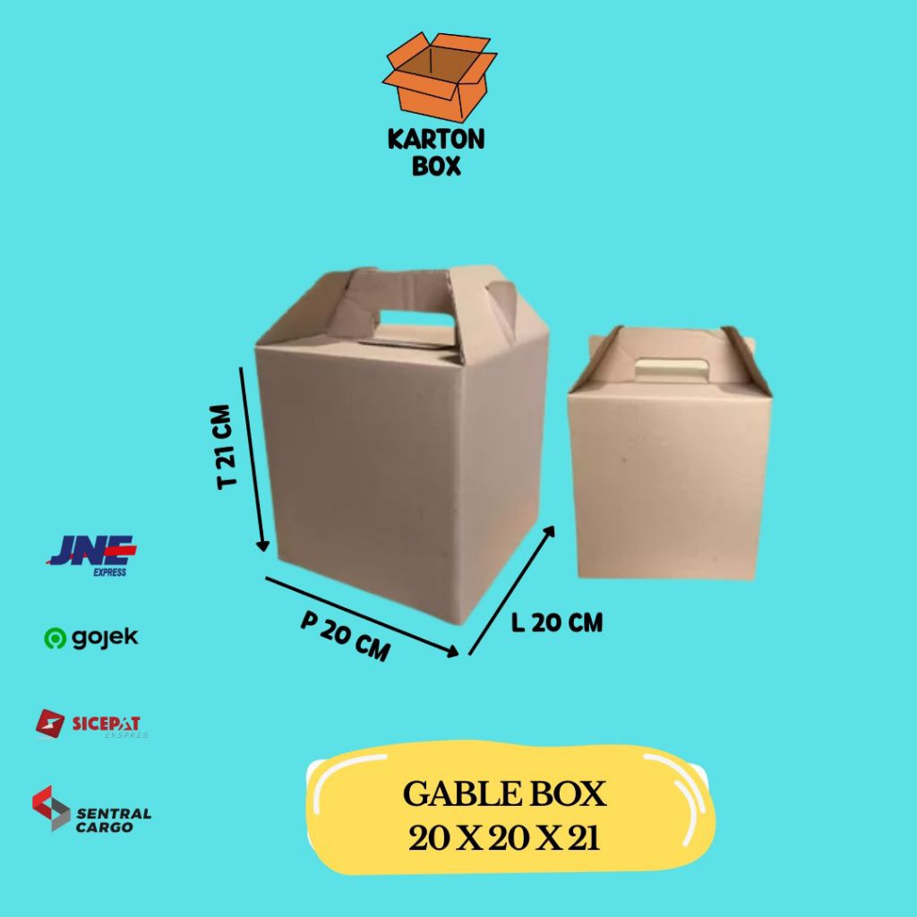 

Kardus Box Jinjing 20x20x21 Gable Box