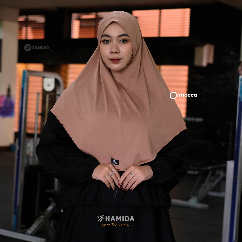 [BIG SALE] ZANEVA HIJAB - Hamida Hijab Dagu l Bergo Olahraga l Bergo Jersey Premium l Hijab Dagu