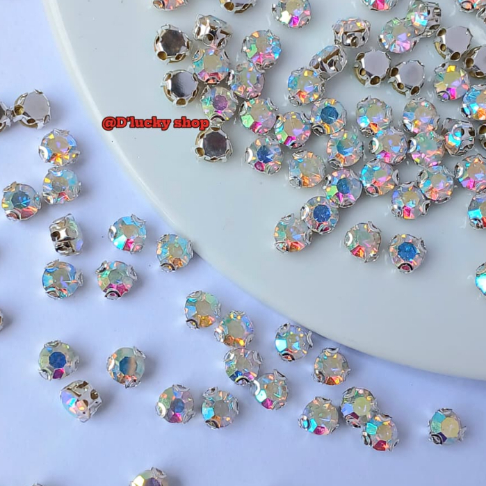 Payet Diamond Permata Cangkang 3D Jahit Size ss 25 Per 20 pcs