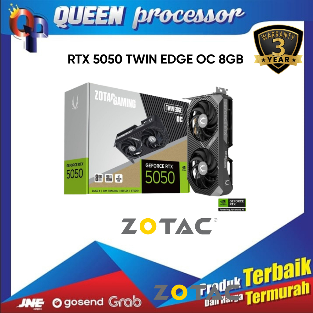 VGA ZOTAC GEFORCE RTX 5050 TWIN EDGE OC 8GB GDDR6 - RTX5050