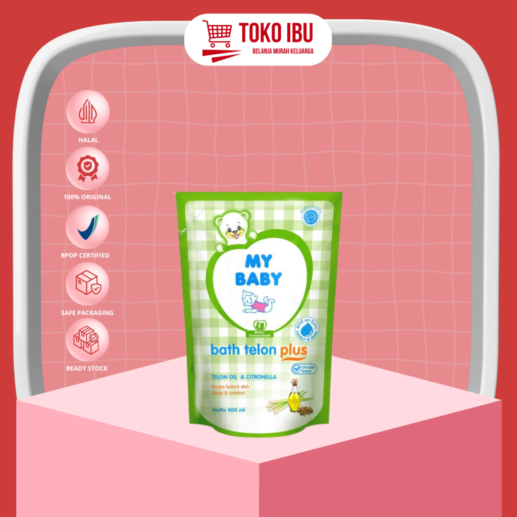 My Baby Bath Telon Plus 400ml Sabun Mandi Bayi Cair / Sabun Mandi Bayi May Beby