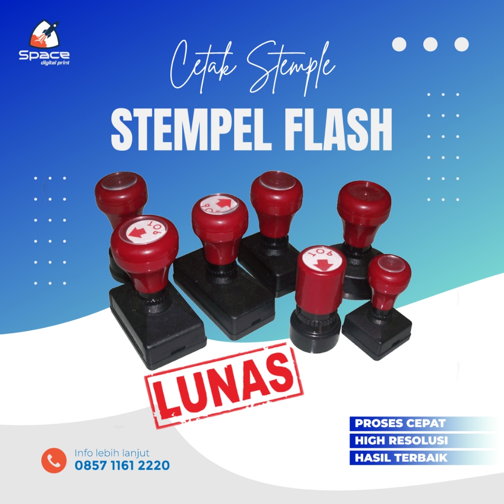 

Stample Flash/Otomatis custom 1 warna Langsung Selesai