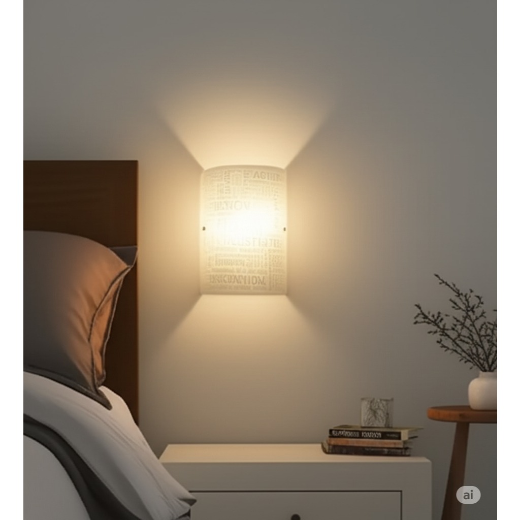 3+ Lampu Dinding / Wall Lamp White Glass  DL-WL1206-EN-AH