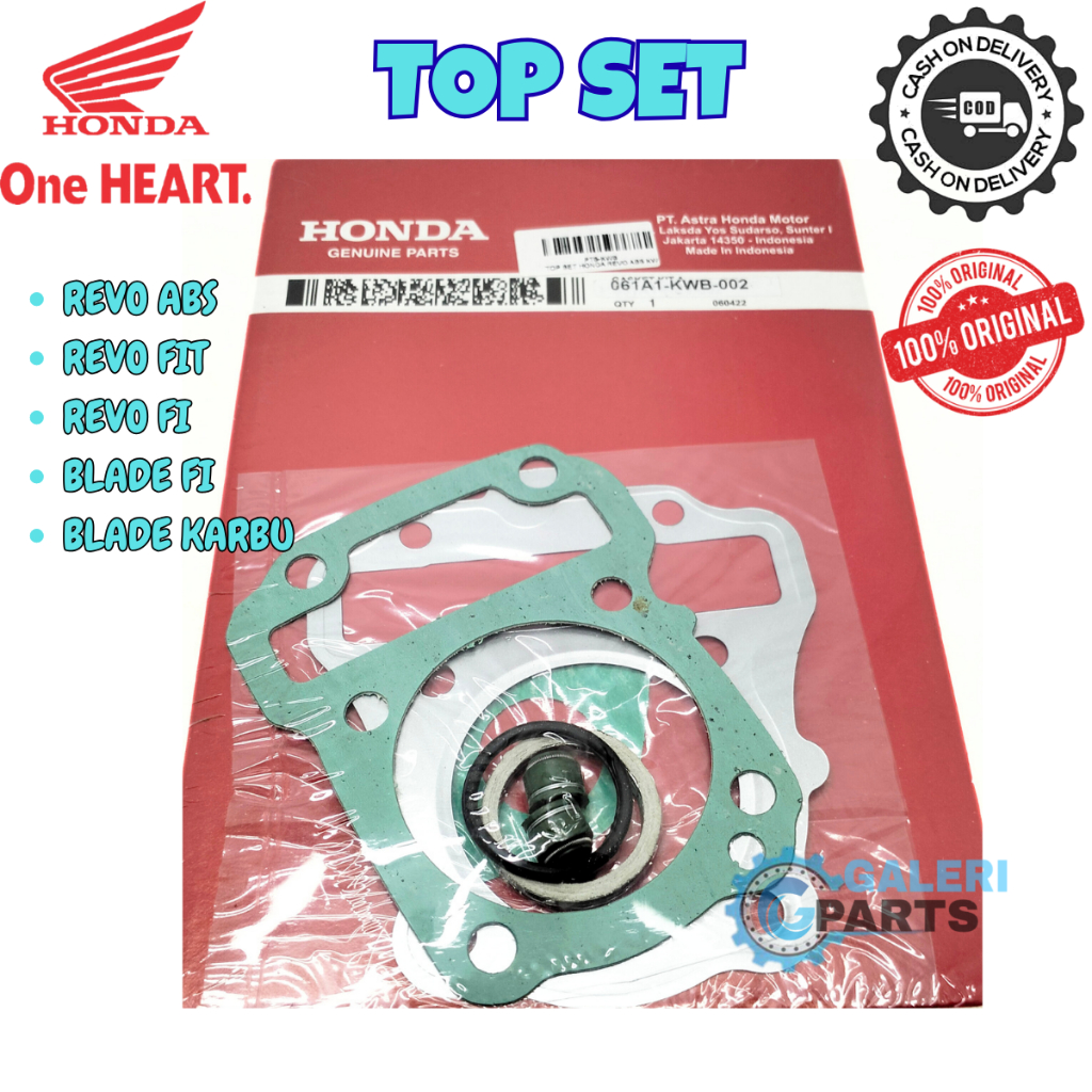 ORIGINAL PAKING GASKET TOP SET TOPSET HONDA KWB REVO ABS ABSOLUTE FIT BLADE KARBU FI INJEKSI KUALITA