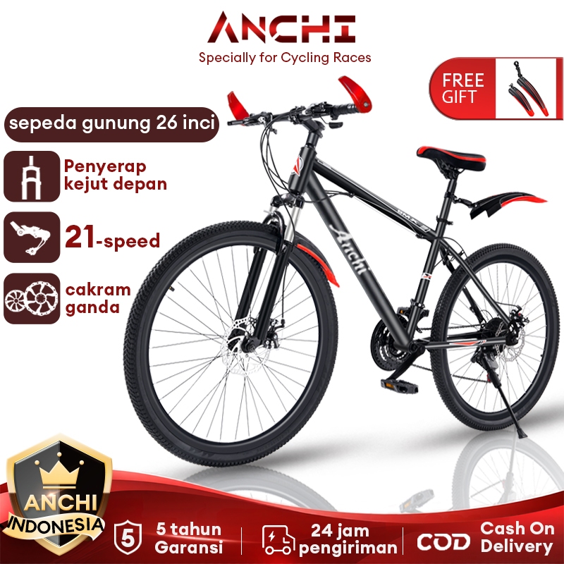 Anchi ⭐Lima Tahun ⭐Garansi Sepeda Gunung MTB 24-27,5 Inci Sesuai Dengan 150-180cm Kualitas Baik