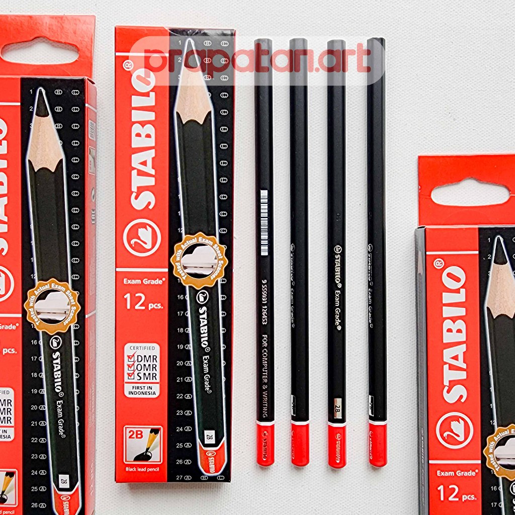 

Pensil Tulis Stabilo Exam Grade 2B | 1 BOX ISI 12PCS | Writing Pencil | Pensil 2B