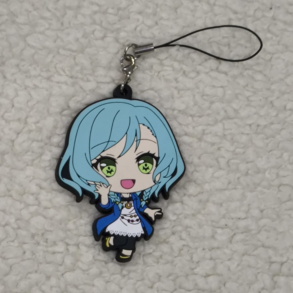 bang dream official hina hikawa rubber strap keychain