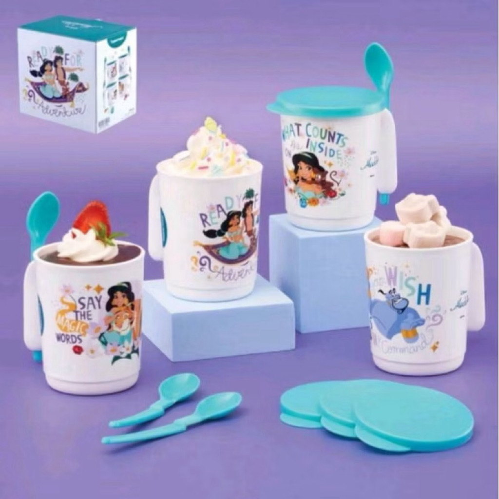 Mug Tupperware Promo, Mug Tupperware 300ml dan 350ml , Preludio Mug ,Disney tsum tsum micro mug, min