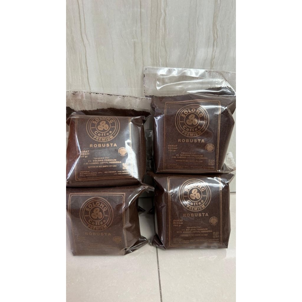 

Kopi Bubuk Robusta Solong Asli Aceh