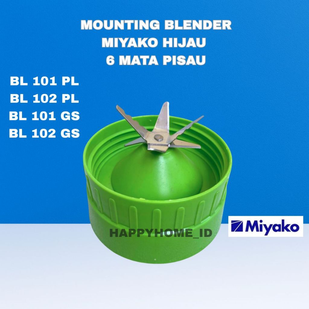 MONTING MIYAKO HIJAU BARU MATA PISAU 6 / MONTING JUS MIYAKO BARU 6 MATA PISAU