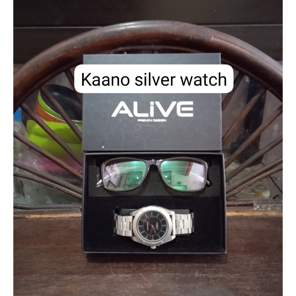 Jam tangan pria,kaano silver by alive sophie martin