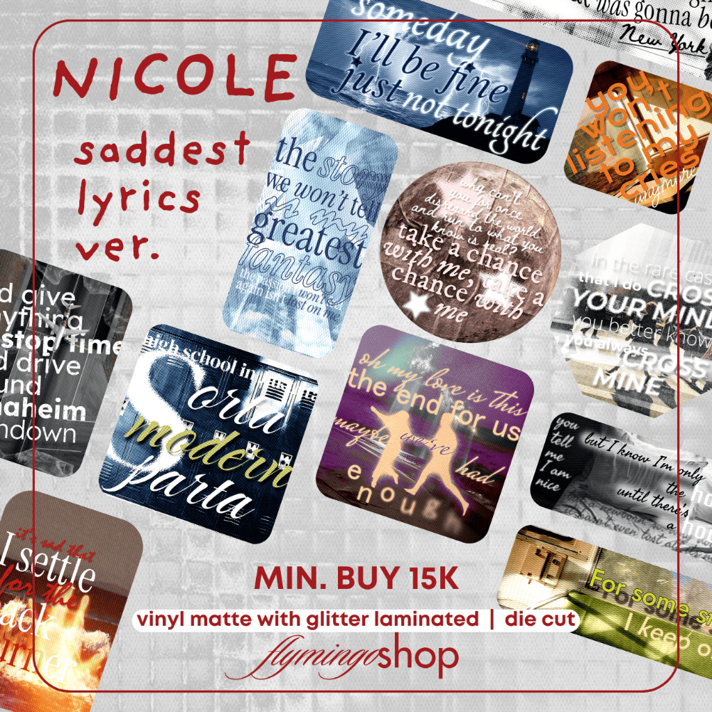 

sticker NICOLE - NIKI, but make it the saddest part my ver. vinyl glitter