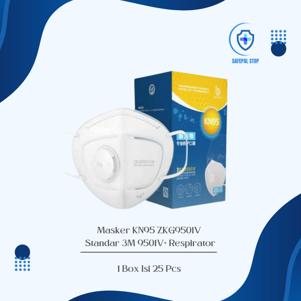 Masker KN95 ZKG9501V Standar 3M 9501V+ Respirator