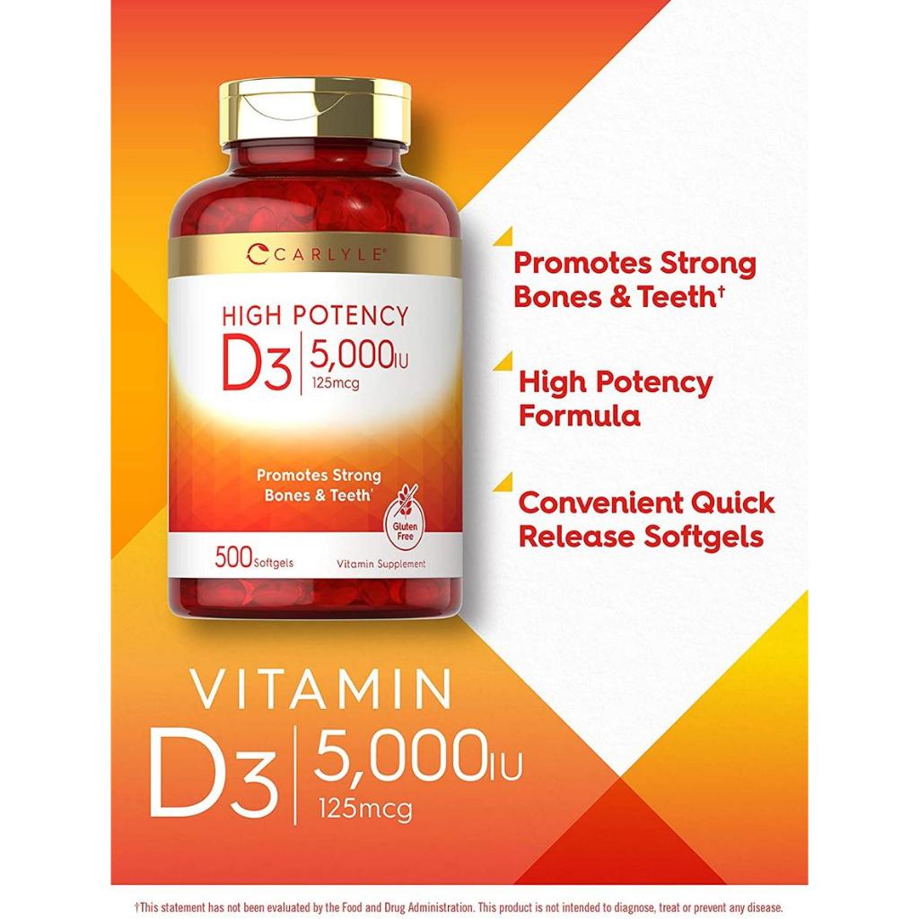 Carlyle Vitamin D3 5000iu 125mcg