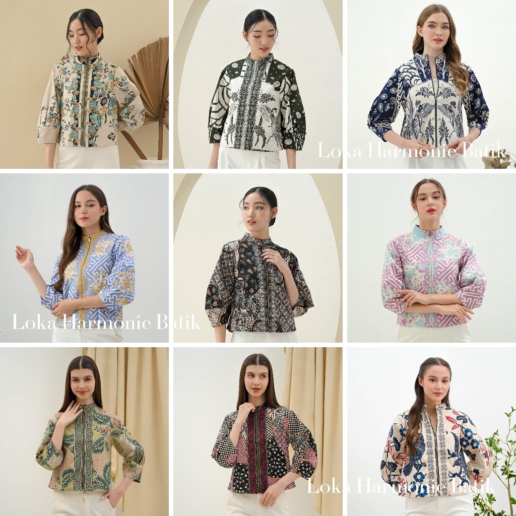 135 (part 2) 3 size S-M L-XL XXL - Baju Atasan Dress Kemeja Batik Keluarga Pasangan Couple Anak Mode