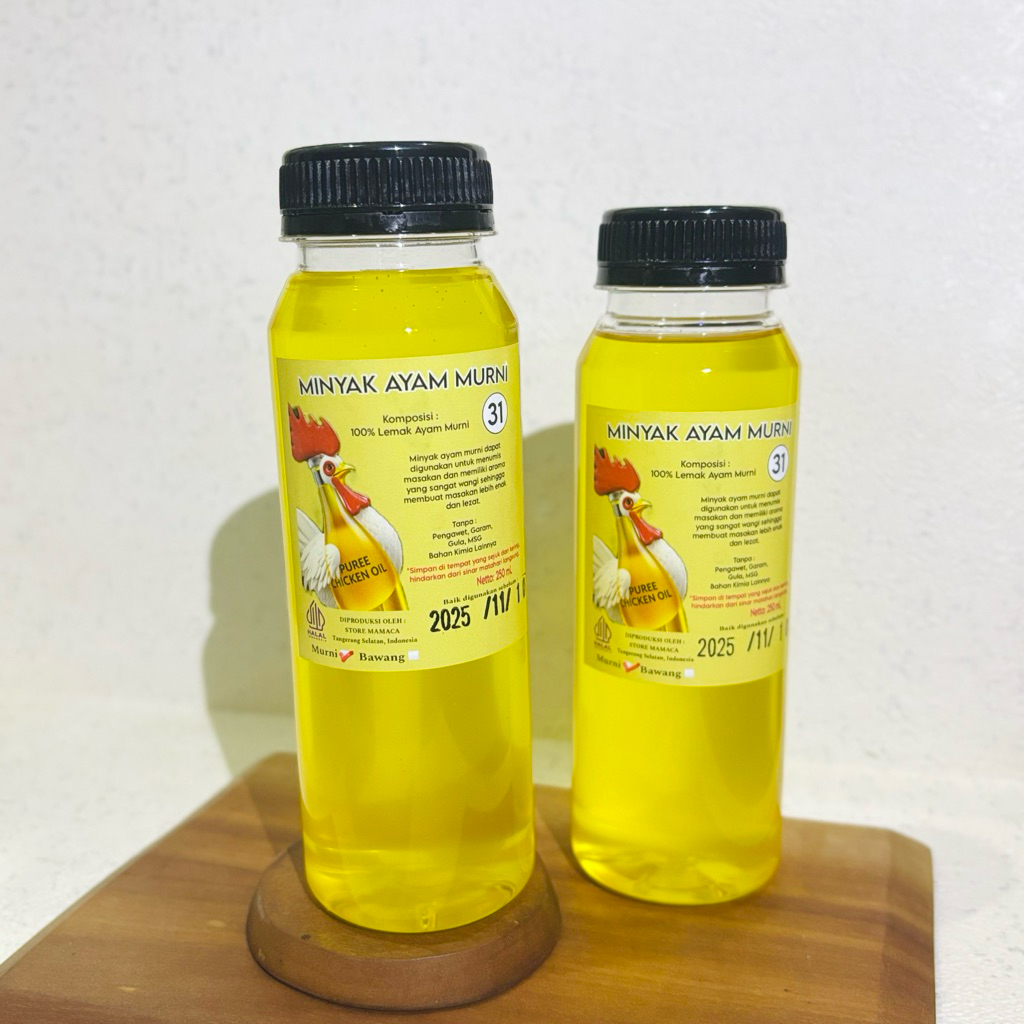 

Minyak Ayam Murni 250ml / MPASI BB BOOSTER Chicken Fat Oil / Schmaltz / Lemak Ayam (FRESH Home Made)