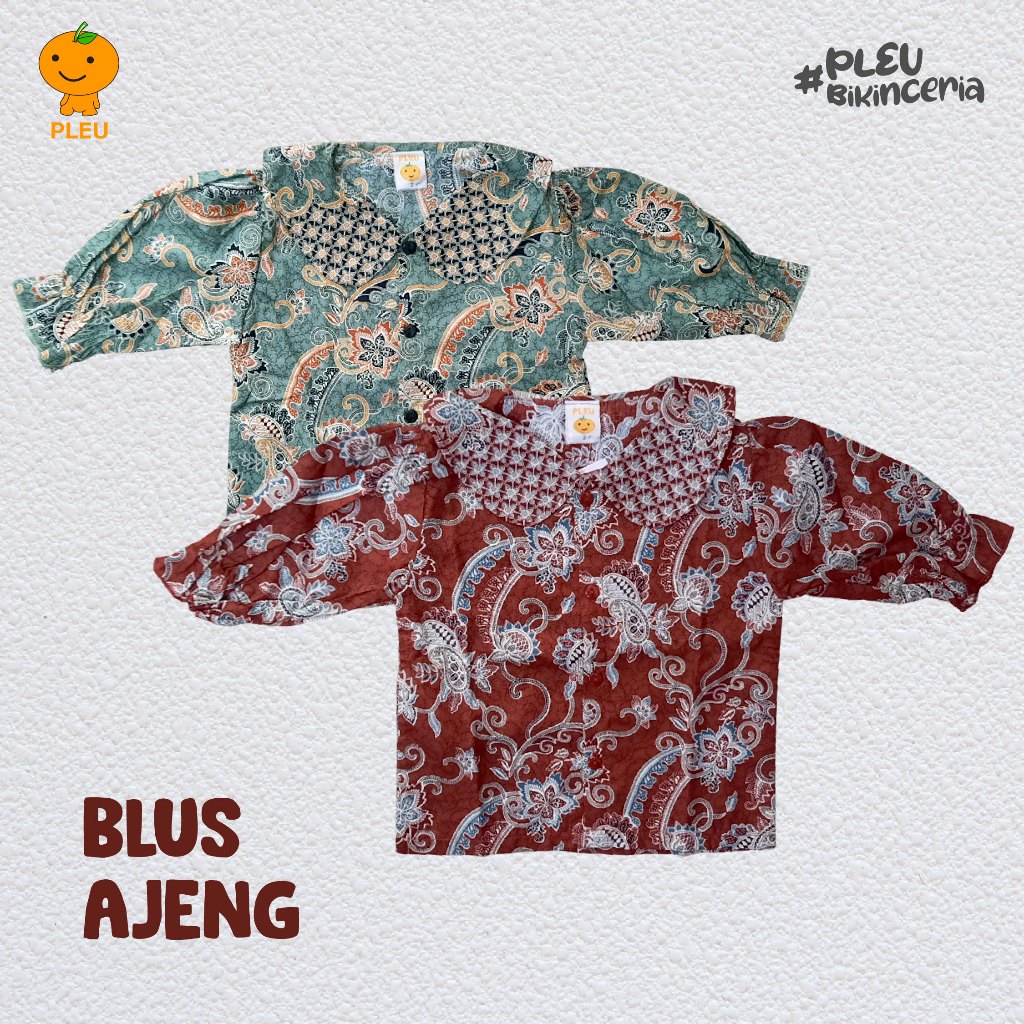 PLEU Blus Batik Ajeng | Baju Anak Perempuan Usia 2-10 Tahun