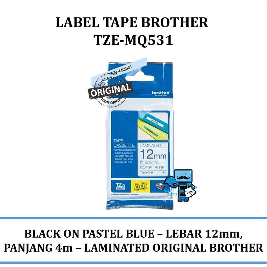 

BROTHER TZe-MQ531 CUBE Label 12mm Black on Pastel Blue