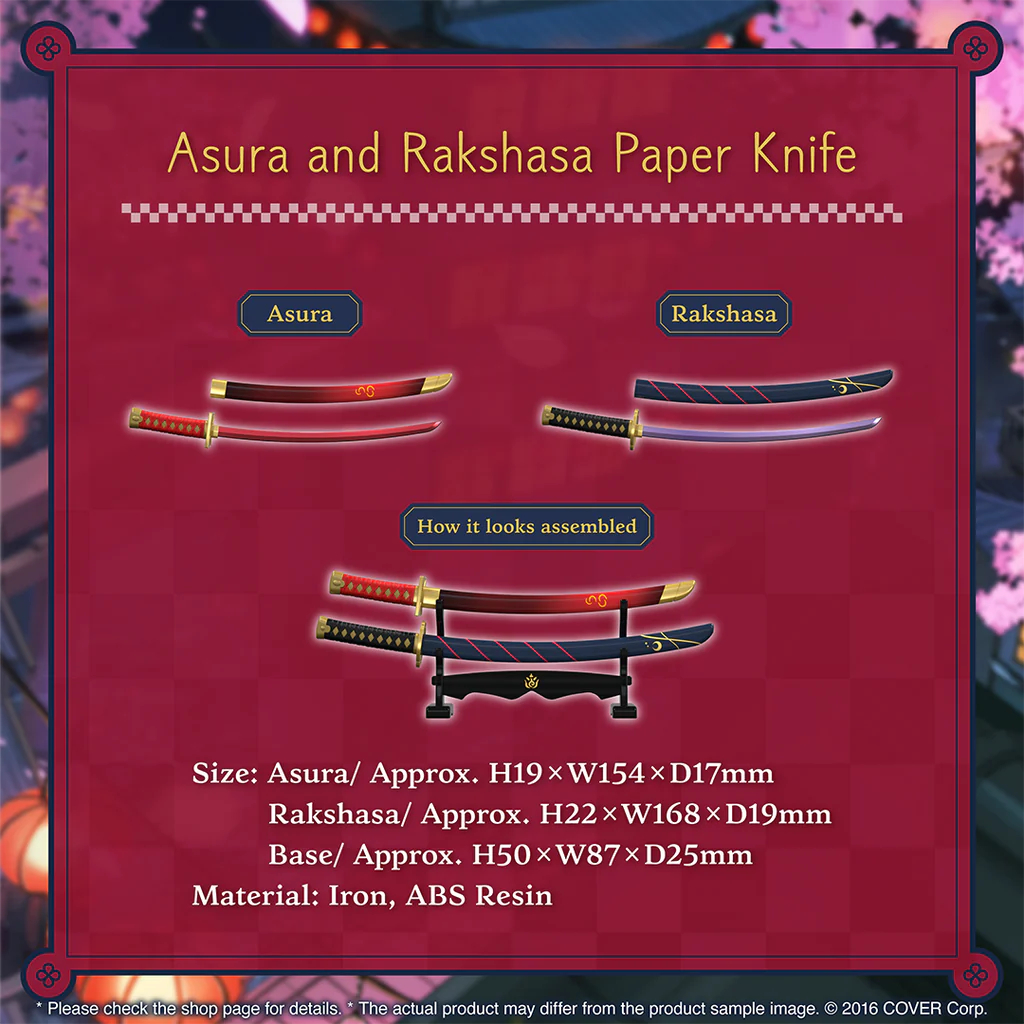 

Hololive Official Nakiri Ayame 6th Anniversary Celebration Asura and Rakshasa Paper Knife