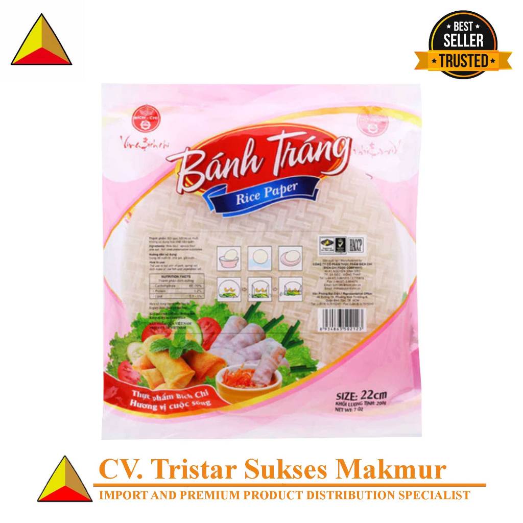 

Vina Bich Chi Banh Trang Vietnam Rice Paper / Kulit Lumpia 22cm 200gr
