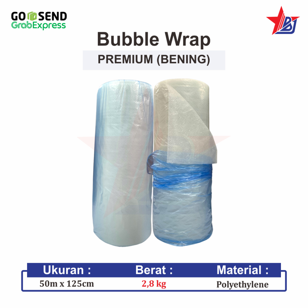 

Bubble Putih Susu Biru Bening 50 meter x 125 cm Tebal Jogja Bubble 50m x 125cm