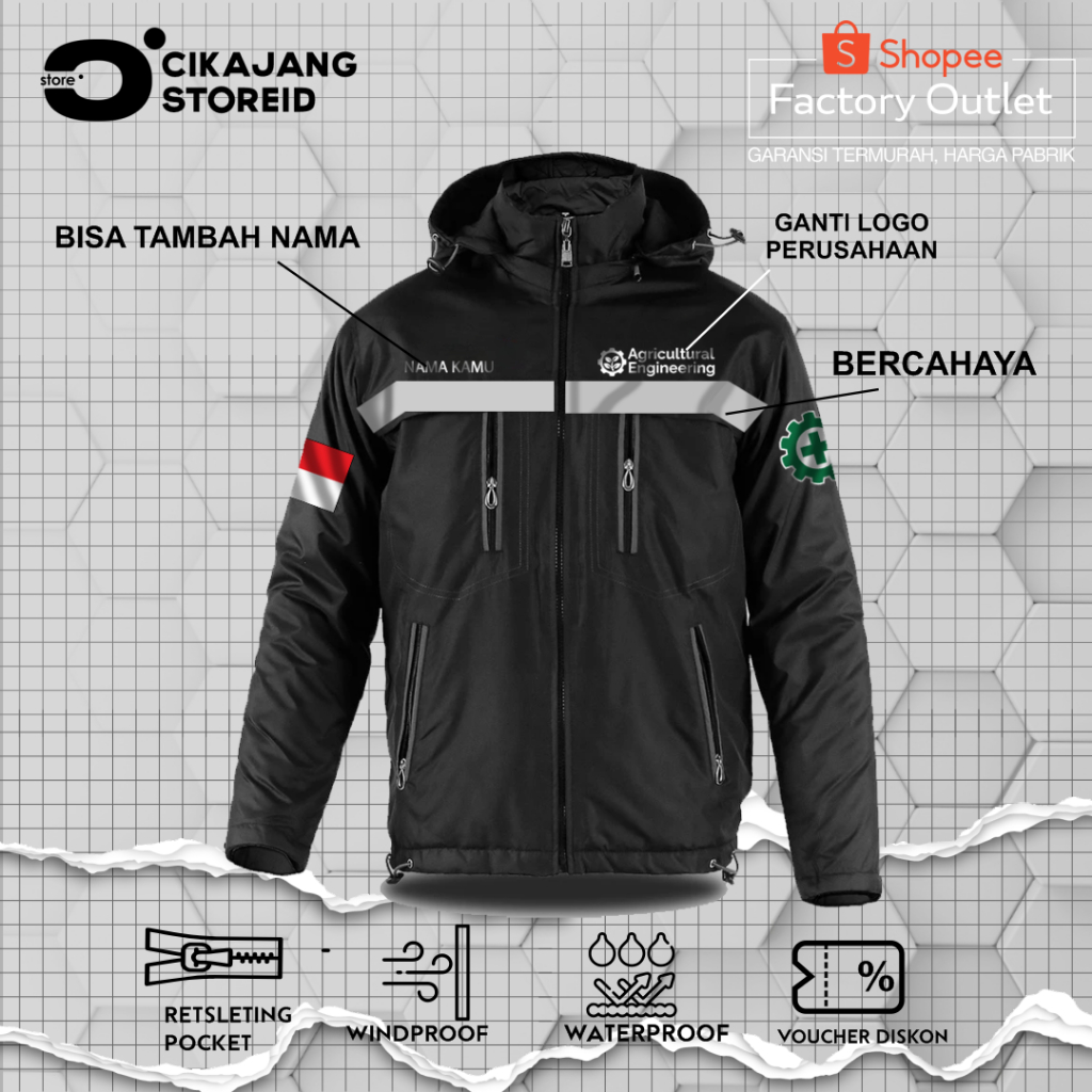 JAKET CLIMMONS ENGINEERING | JAKET AGRICULTURAL ENGINEERING | JAKET TEKNIK PERTANIAN SCOTT SABLON BO