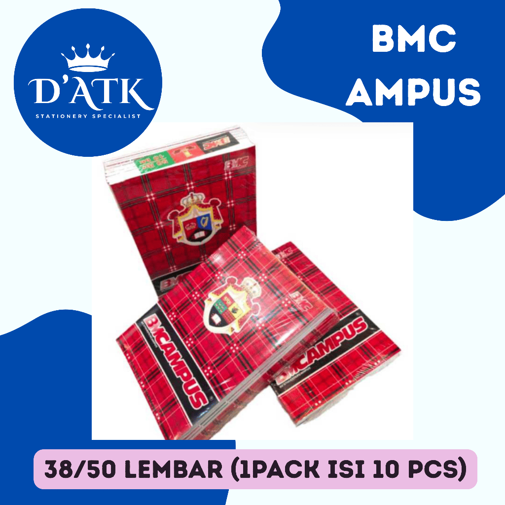 

BH01 Buku Tulis BMCampus 50/36 Lembar - 1 Pack (10Pcs)