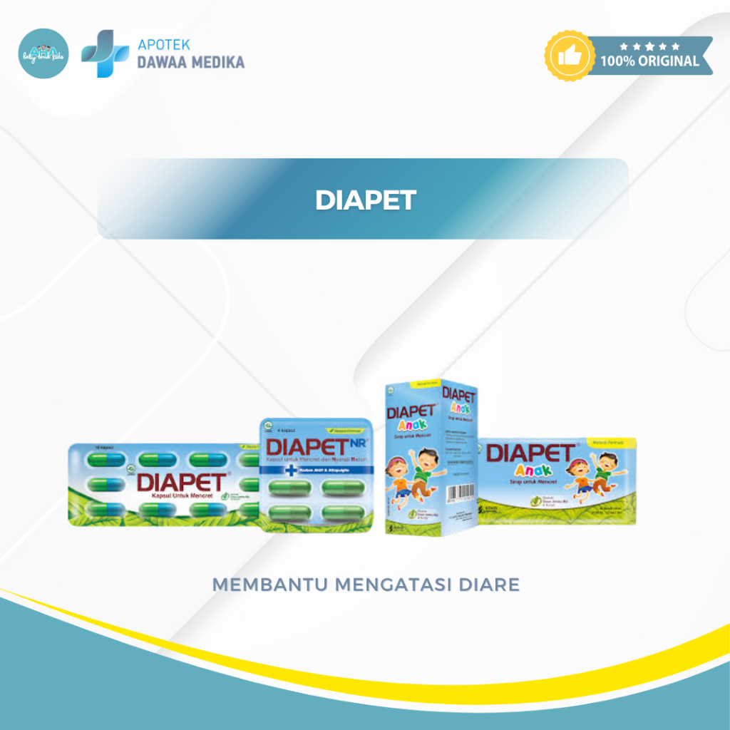 Diapet Kapsul Bantu Cepat Atasi Diare. Diapet Anak saset. Diapet Anak Sirup
