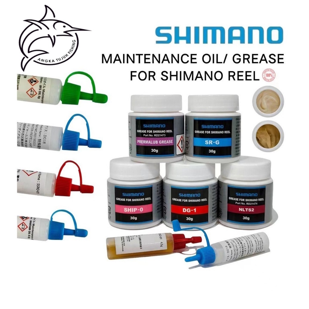 Pelumas Reel Pancing Shimano Grease Lubricant and Oil Maintenance Gemuk & Minyak