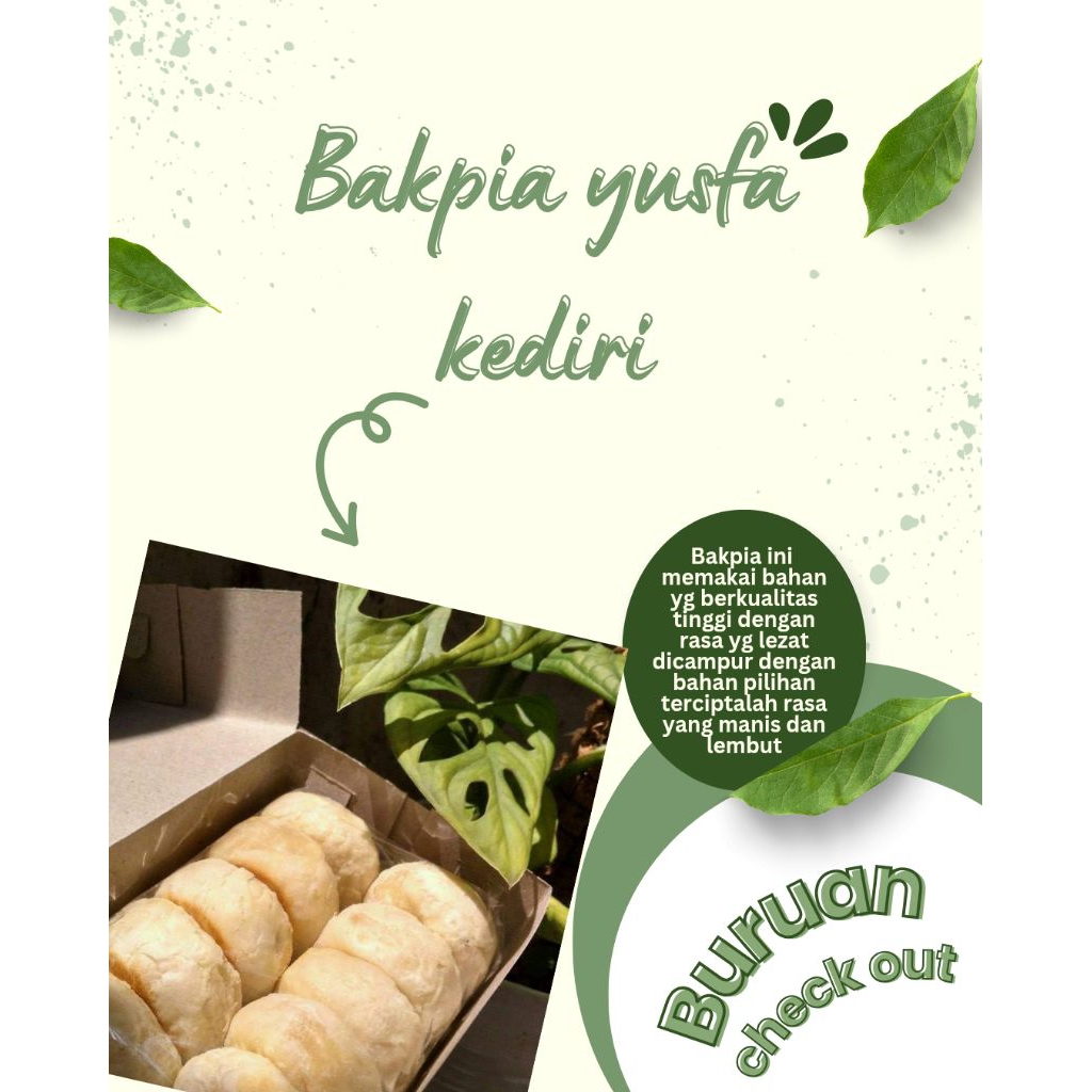 

Bakpia Yusfa kediri rasa kacang hijau isi 10