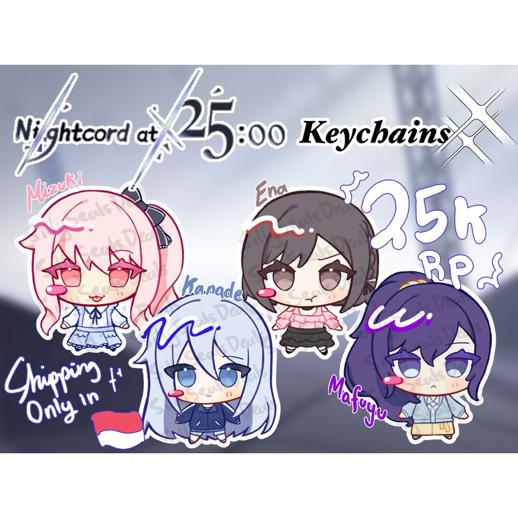Pjsk nightcord acrylic keychains project sekai[ready stock]