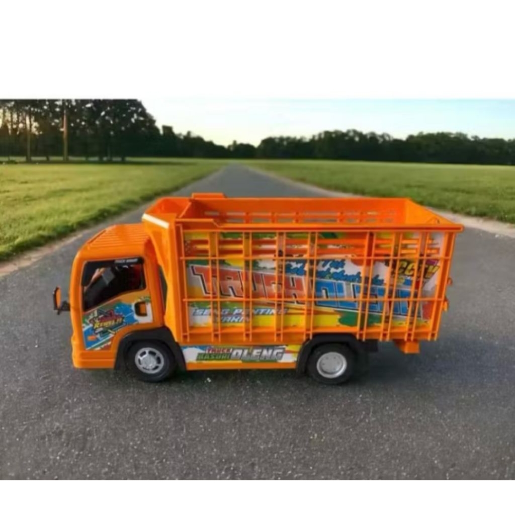 Miniatur Mobil Truk Jumbo Besar Oleng Suara Lampu