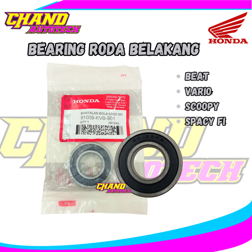 Bering laher roda Belakang Bearing 60/22 Bantalan Roda Belakang Vario Beat Scoopy