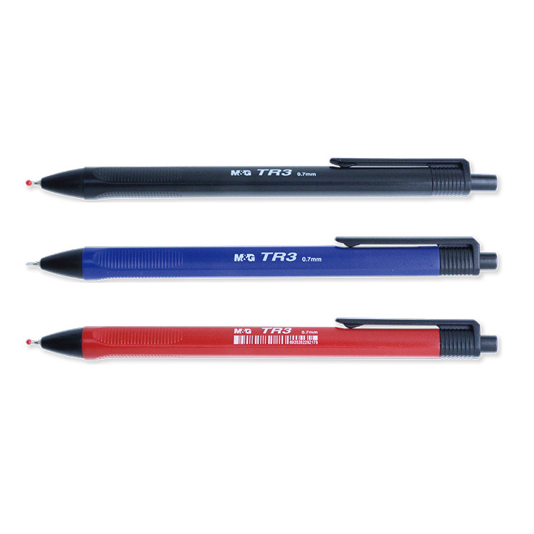 

M&G Smooth Semi-Gel Ball Pen Warna Hitam Biru Merah 0.7 mm #ABPW3072