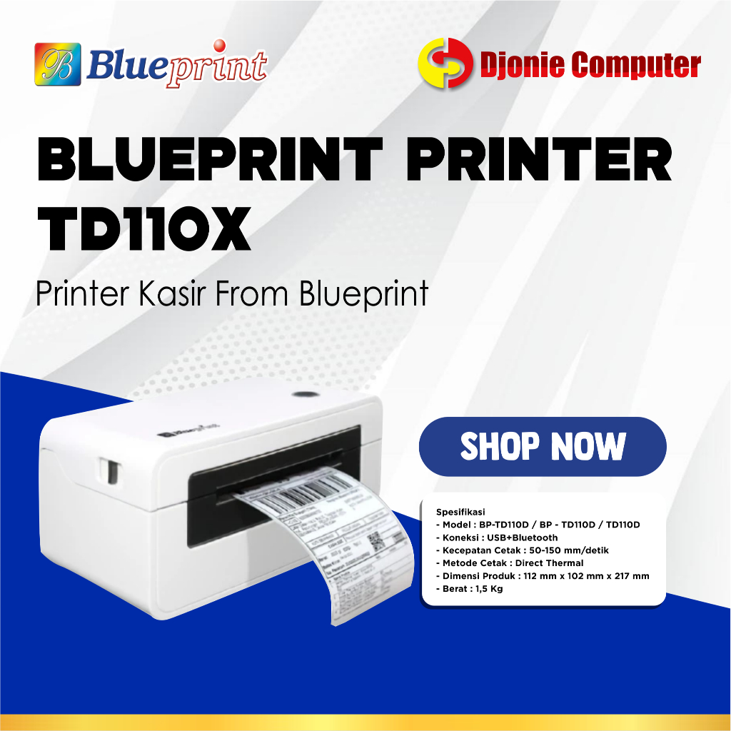 Blueprint Printer Barcode TD110X