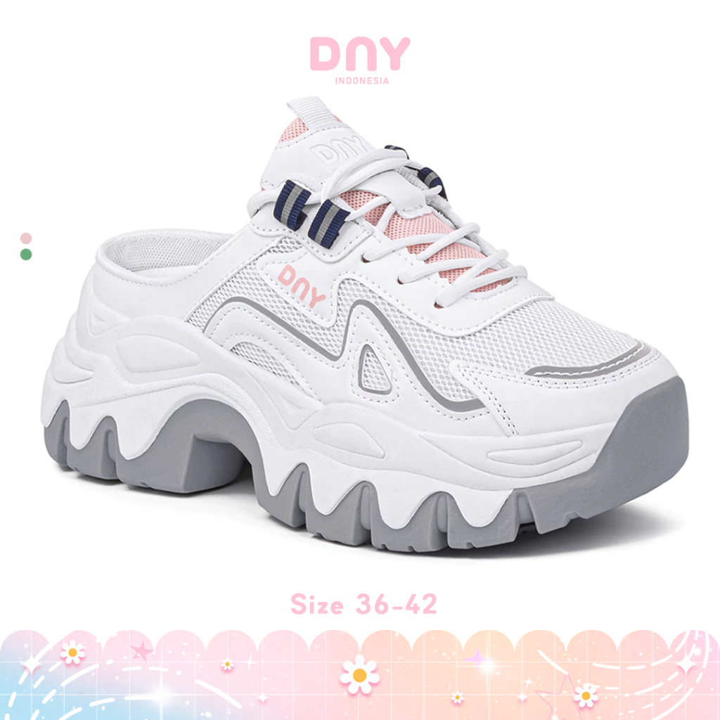 Sepatu DNY Sandal Tinggi Wanita Sepatu Sendal Kekinian Sendal Selop Wanita Wedges Import ala Korea T